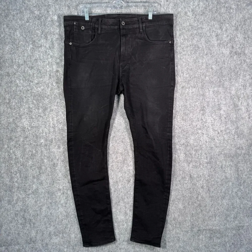 G Star Raw Type C 3D Super Slim Jeans Mens 40x34 Measured 40x30 Black Denim
